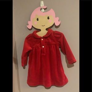 Set of two red velvet Ralph Lauren 9 months dress